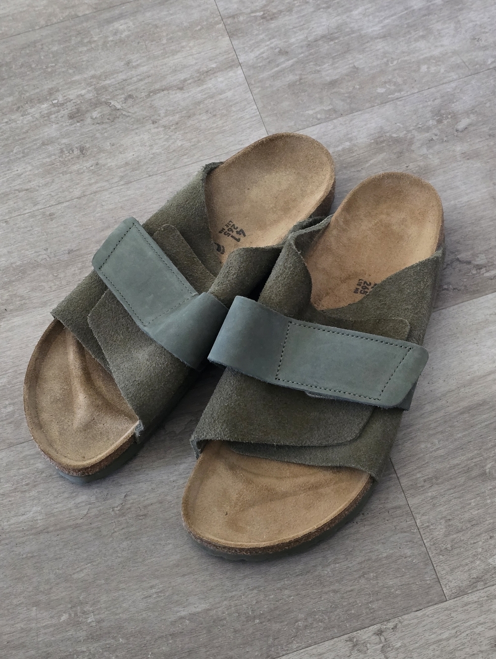 Birkenstock Kyoto Suede Leather Sandals 41 - L10 / M8 Green